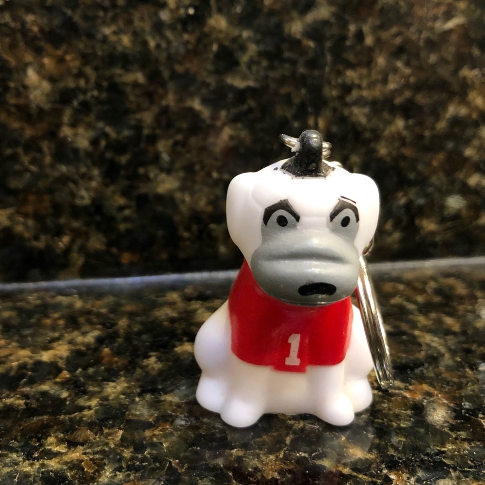 American Heart Association Soccer Pup keychain